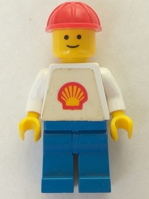 Shell - White Torso with Logo, Blue Legs, Red Construction Helmet