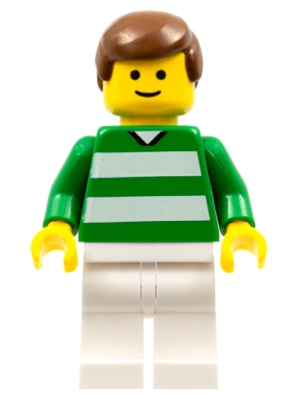 Soccer Player - Green and White Team with Number 2 on Back