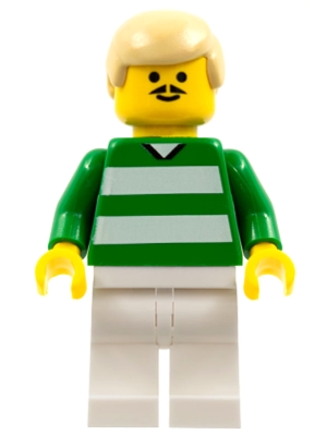 Soccer Player - Green and White Team with Number 9 on Back