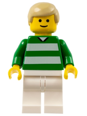 Soccer Player - Green and White Team with Number 18 on Back