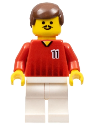 Soccer Player - Red and White Team with Number 11