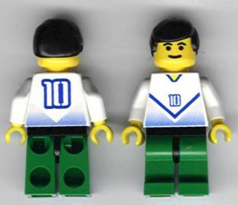 Soccer Player White & Blue Promo Player with Shirt #10