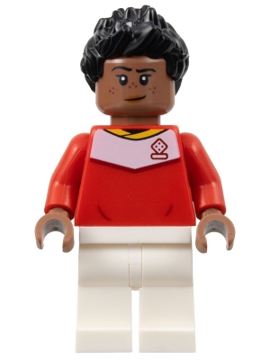 Soccer Spectator - Red Soccer Jersey, White Legs, Black Spiky Hair