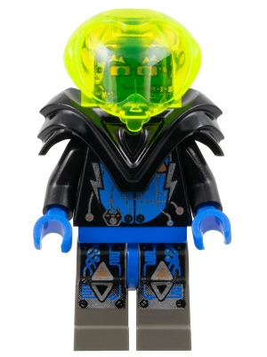 Insectoids Zotaxian Alien - Male, Black and Blue with Silver Circuits, with Armor &#40;Captain Wizer / Captain Zec&#41;