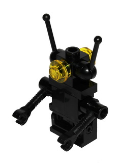 Classic Space Droid - Hinge Base, Black with Trans-Yellow Eyes