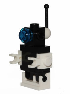 Futuron Droid, Black with White Base, Arms, and Antenna Base