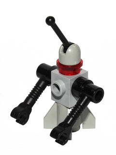 Classic Space Droid - Rocket Base, Light Gray and Black with Trans-Red Eye