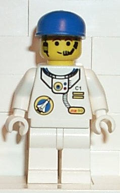 Space Port - Astronaut C1, White Legs, Blue Cap