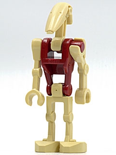 Battle Droid Security with Straight Arm and Dark Red Torso