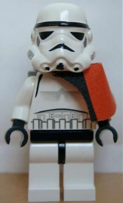 Sandtrooper - Orange Pauldron &#40;Solid&#41;, Survival Backpack, No Dirt Stains, Helmet with Solid Mouth Pattern and Solid Yellow Head