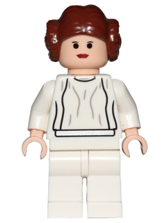 Princess Leia - White Dress, Simple Belt, Large Eyes
