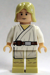 Luke Skywalker - Light Nougat, Long Hair, White Tunic, Tan Legs