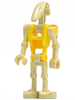 Battle Droid Commander with Straight Arm and Yellow Torso