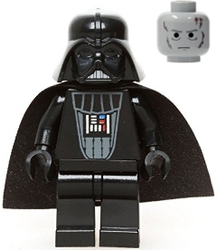 Darth Vader, Light Bluish Gray Skin, Scarred Right Cheek, Eyebrows