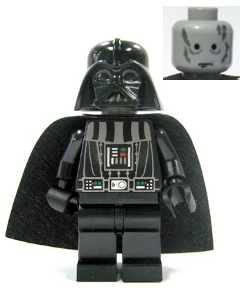 Darth Vader, Light Bluish Gray Skin, Scarred Right Cheek, No Eyebrows