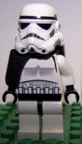 Stormtrooper, Plain Black Head, Pauldron and Neck Bracket