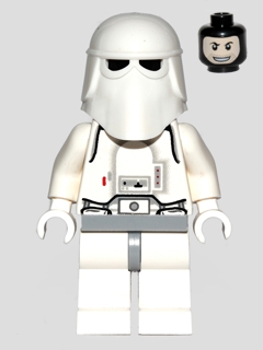 Snowtrooper, Light Bluish Gray Hips, Printed Black Head, White Hands