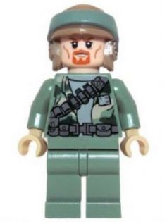 Rebel Trooper in Endor Uniform, Sand Green Legs, Goatee Beard
