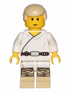 Luke Skywalker, White Robe, Yellow Skin (3626c Head)