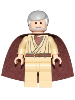 Obi-Wan Kenobi, Old, Tan Robes, Hair, Black Eyes, Tattered Cape