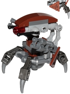 Droideka / Destroyer Droid, Reddish Brown Shell, Triangular Panels