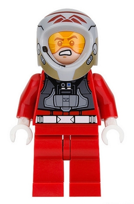Rebel Pilot A-wing &#40;Open Helmet, Red Jumpsuit&#41;
