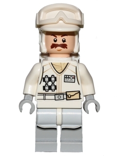 Rebel Trooper in Hoth Uniform, White Hat, White Jacket, Moustache