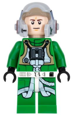 Rebel Pilot A-wing &#40;Open Helmet, Green Jumpsuit&#41;