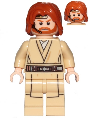 Obi-Wan Kenobi &#40;Mid-Length Tousled with Center Part Hair and Headset&#41;