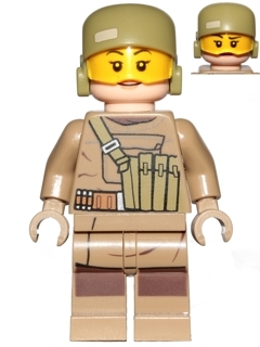 Resistance Trooper &#40;Female&#41; - Dark Tan Hoodie Jacket, Ammo Pouch, Helmet without Chin Guard