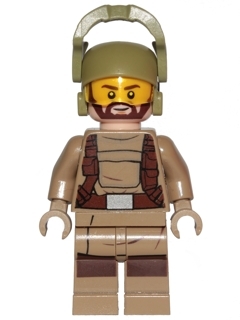 Resistance Trooper - Dark Tan Hoodie Jacket, Harness, Beard, Helmet with Chin Guard