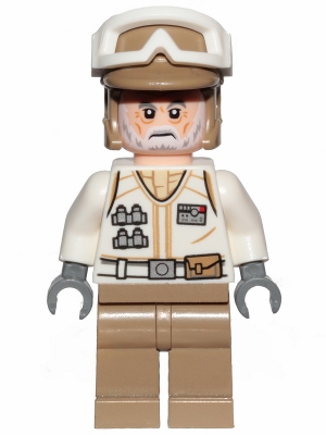 Hoth Rebel Trooper White Uniform, Dark Tan Legs &#40;White Beard&#41;