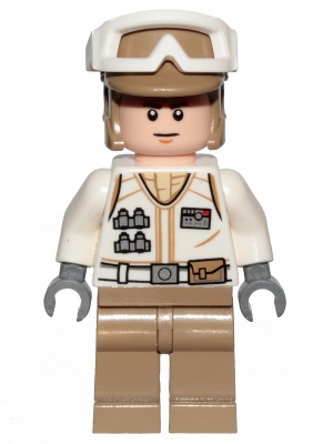 Hoth Rebel Trooper White Uniform, Dark Tan Legs &#40;Frown&#41;