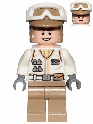 Hoth Rebel Trooper White Uniform, Dark Tan Legs &#40;Open Mouth Smile&#41;