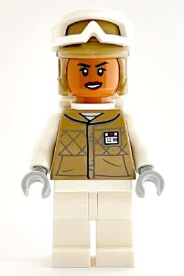 Hoth Rebel Trooper Dark Tan Uniform and Helmet, White Legs, Female
