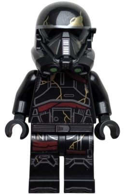 Imperial Death Trooper - Black Armor with Gold Cracks, Dark Tan Zombie Head