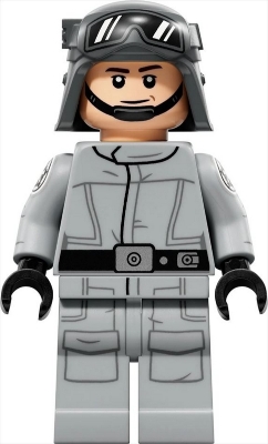 Imperial AT-ST Driver - Helmet with Molded Goggles, Light Bluish Gray Jumpsuit with Silver Dot, Printed Arms, Printed Legs