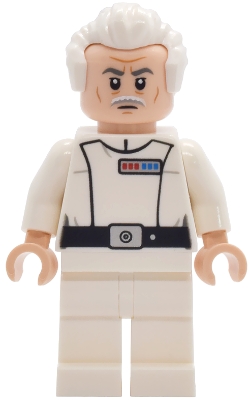 Admiral Wullf Yularen - White Uniform, White Swept Back Hair (Colonel)