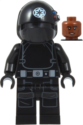 Imperial Gunner - Helmet with White Imperial Logo, Reddish Brown Head