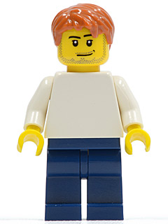 LEGO Brand Store Male, Plain White Torso, Stubble &#40;no back printing&#41; {Sheffield}