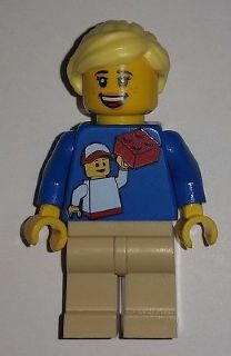 LEGO Brand Store Female, Blue KidsFest Torso, Bright Light Yellow Hair and Tan Legs &#40;no back printing&#41; - LEGO Store at KidsFest
