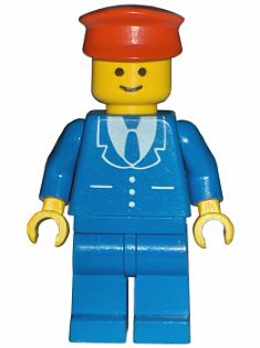 Suit with 3 Buttons Blue - Blue Legs, Red Hat