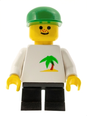 Palm Tree - Black Short Legs, Green Cap