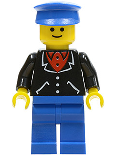 Suit with 3 Buttons Black - Blue Legs, Blue Hat