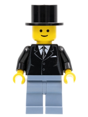 Suit Black, Top Hat, Sand Blue Legs