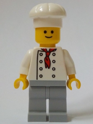Chef, Red Neckerchief, Light Bluish Gray Legs, No Wrinkles