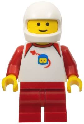 Red Medium Legs, White Torso, Classic Space Helmet