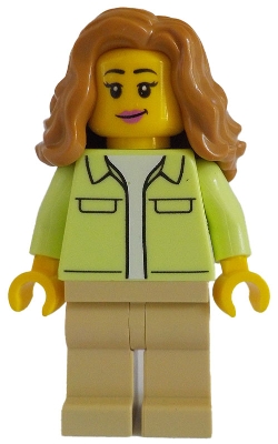 Yellowish Green Torso, Tan Legs, Medium Nougat Hair