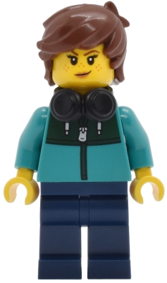 Tudor House Resident, Dark Turquoise Torso, Dark Blue Legs