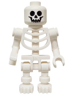 Skeleton, Standard Face, Bent Arms, One Vertical and One Horizontal Hand Clips, 78132 Torso